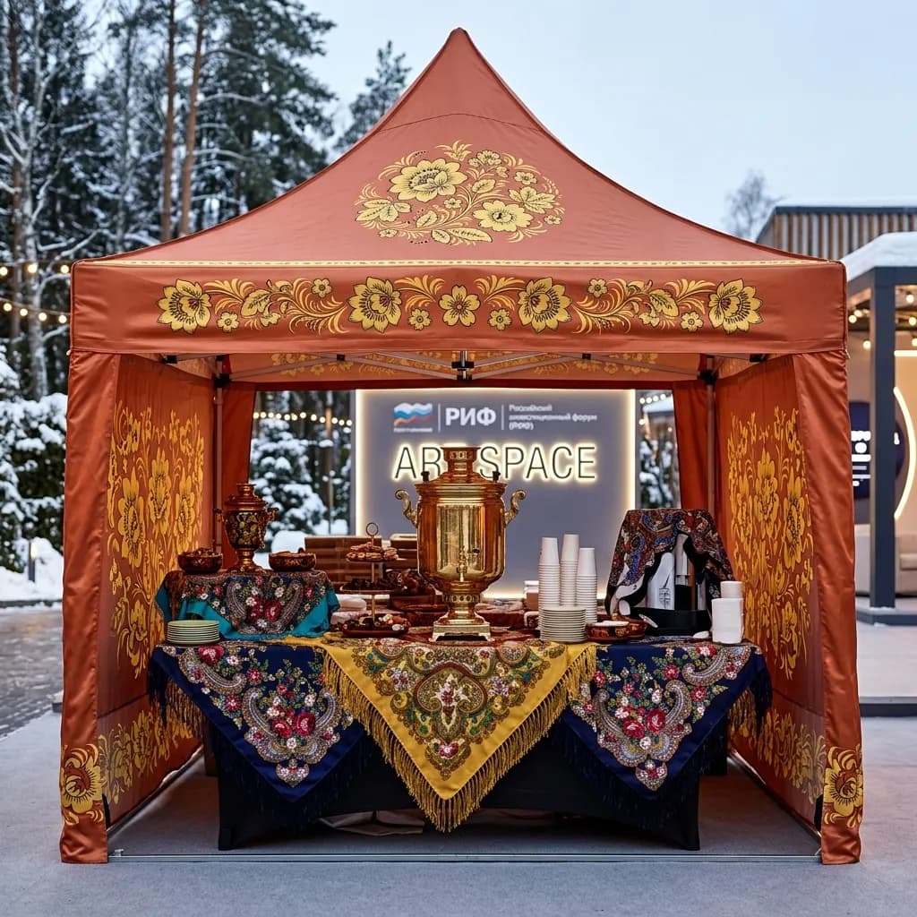 Аренда Палатка Хохлома для событий в ресторане Сыроварня в Сочи | ART SPACE