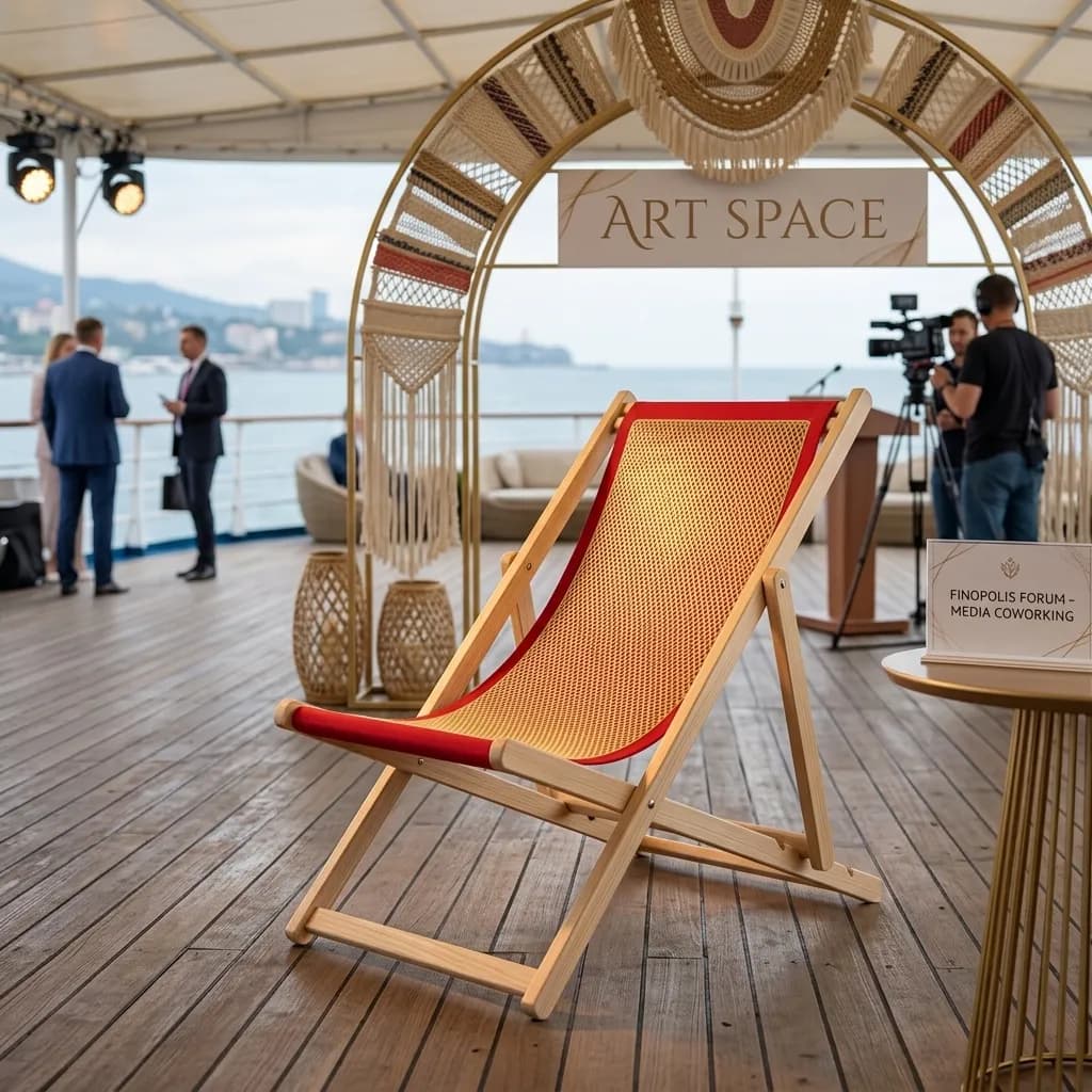 Аренда Красный шезлонг для событий в теплоходе Дагомыс в Сочи | ART SPACE — фото 1