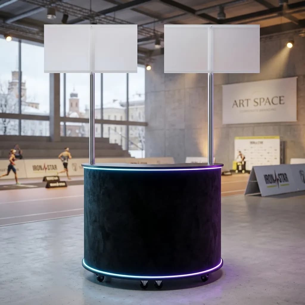 Аренда Промостойка М-9 Maxi для событий в арене Фишт в Сочи | ART SPACE — фото 1